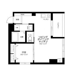ウイスタリア東五反田ビル 2階1LDKの間取り