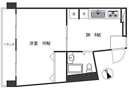 マンションキリイ 1DKの間取図画像