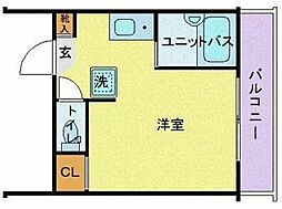 JR京浜東北・根岸線 大宮駅 徒歩9分の賃貸アパート 1階ワンルームの間取り
