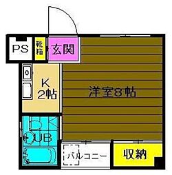アネックスノジマ ワンルームの間取図画像