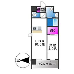 グランドゥーエ 1LDKの間取図画像