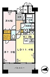 ロイヤルパークス西新井 2LDKの間取図画像
