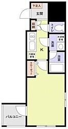 Patria 1Kの間取図画像