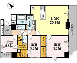 ZOOM日本橋馬喰町 3LDKの間取図画像