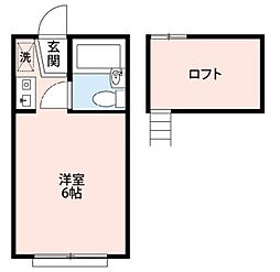 アレイン幸町 ワンルームの間取図画像