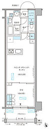 パークアクシス文京本郷 1LDKの間取図画像