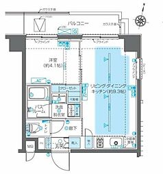 ZOOM神宮前 1LDKの間取図画像