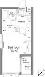 ラ・プレス神宮前 1Kの間取図画像