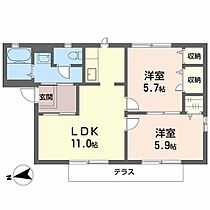 アガーペ八木 0105 ｜ 奈良県橿原市北八木町２丁目6-9（賃貸アパート2LDK・1階・50.70㎡） その2