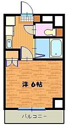 松本ビル 4階1Kの間取り