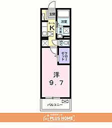 リンデンバウム1 1Kの間取図画像
