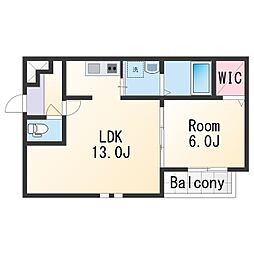 南海線 和歌山市駅 徒歩5分の賃貸アパート 1階1LDKの間取り