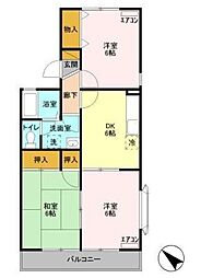 ファーストコーポ2 3DKの間取図画像