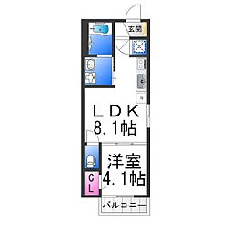 Faseciathemis 1LDKの間取図画像