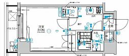 ヴェローナ板橋本町ルッソ 1Kの間取図画像