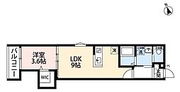 Cullinan Santuario 1階1LDKの間取り