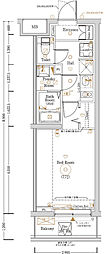 Log登戸Station side 1Kの間取図画像