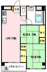 東急北しらとり台ドエリング 2LDKの間取図画像