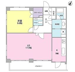 メゾン・ド・中目黒 3階1LDKの間取り