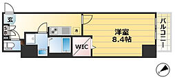 レジデンス神戸ヴェルノ 1Kの間取図画像