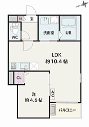 Jack ichibanI 1LDKの間取図画像