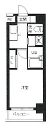 スカイコート浜松町 1Kの間取図画像