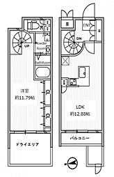 白金高輪レジデンス 1LDKの間取図画像