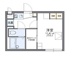 レオパレスPLUMERIA 1Kの間取図画像