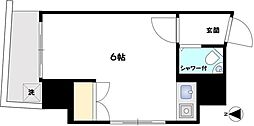 ロワール神楽坂 ワンルームの間取図画像