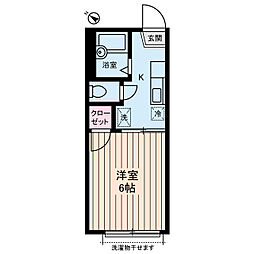 K-アトール 1Kの間取図画像