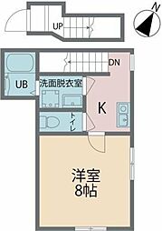 カインドネス町田旭町 2階ワンルームの間取り