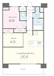 コンステレーション 10階1SLDKの間取り