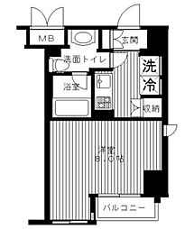 セリーズ門前仲町 7階1Kの間取り