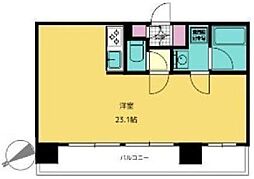 シティタワー新宿 ワンルームの間取図画像