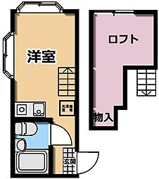 ハイム駒井 ワンルームの間取図画像