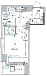 ユリカロゼ五反野III 8階1DKの間取り