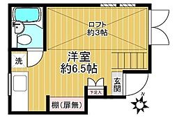 サンミマツ ワンルームの間取図画像