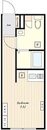 HW.HILLS2 ワンルームの間取図画像