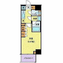 JR常磐線 金町駅 徒歩6分の賃貸マンション 6階1Kの間取り