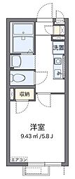 高島平レジデンスB 1Kの間取図画像