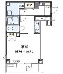 レオパレスK・Royal 2階1Kの間取り