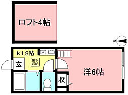 ワイドヒル登戸 1Kの間取図画像