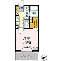 ウエストサイドレジデンス 1Kの間取図画像