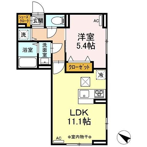 東京都町田市金森１丁目(賃貸アパート1LDK・1階・40.28㎡)の写真 その2