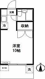 レ・ステュディオ 2階ワンルームの間取り