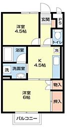 カーサ・ルミノサ 2Kの間取図画像