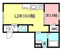 セードル千駄ヶ谷 2階1LDKの間取り