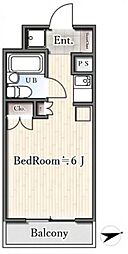 スカイコート生麦2 ワンルームの間取図画像