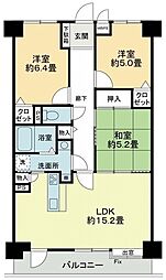 ライオンズマンション武蔵砂川 3LDKの間取図画像