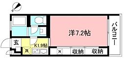 ツリーサウス 1Kの間取図画像